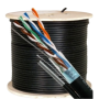 Cablu FTP autoportant, cat 5E, CUPRU 100%, 305m, negru TSY-FTP5E-MESS