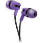 CANYON Stereo earphone with microphone, 1.2m flat cable, Purple, 22*12*12mm, 0.013kg