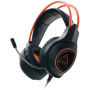 Canyon Gaming headset with 7.1 USB connector, adjustable volume control, orange LED backlight, cable length 2m, Black, 182*90*23