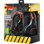 Canyon Gaming headset with 7.1 USB connector, adjustable volume control, orange LED backlight, cable length 2m, Black, 182*90*23