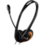 CANYON PC headset with microphone, volume control and adjustable headband, cable length 1.8m, Black/Orange, 163*128*50mm, 0.069k