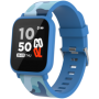 kids smart watch, 1.3 inches IPS full touch screen, blue plastic body, IP68 waterproof, BT5.0, multi-sport mode, built-in kids g
