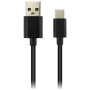 CANYON UC-2 Type C USB 2.0 standard cable, Power & Data output, 5V 1A, OD 3.2mm, PVC Jacket, 2m, black, 0.036kg