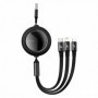 Cablu Baseus One-for-Three 1.2m negru
