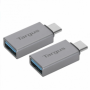 Targus Adaptor USB-C la USB-A, 2pcs, gri