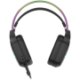 CANYON Darkless GH-9A, RGB gaming headset with Microphone, Microphone frequency response: 20HZ~20KHZ, ABS+ PU leather, USB*1*3.5